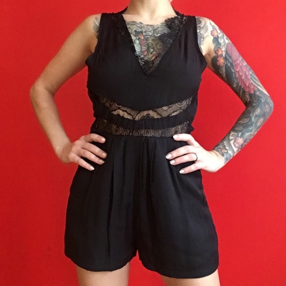 Keepsake Lace Black Romper Pockets XS - Picture 4 of 5